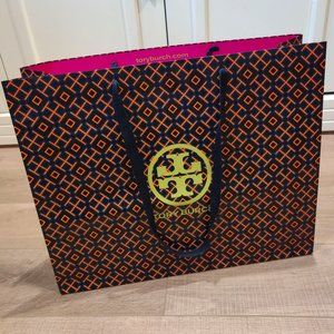 Tory Burch Large Shopping Bag - Black with Green Logo